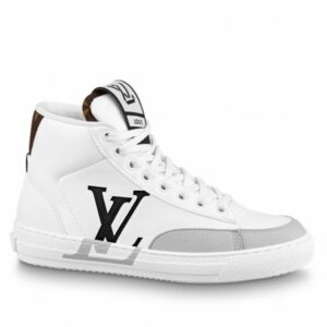 Replica Louis Vuitton White Charlie Sneaker Boots With Black Detail