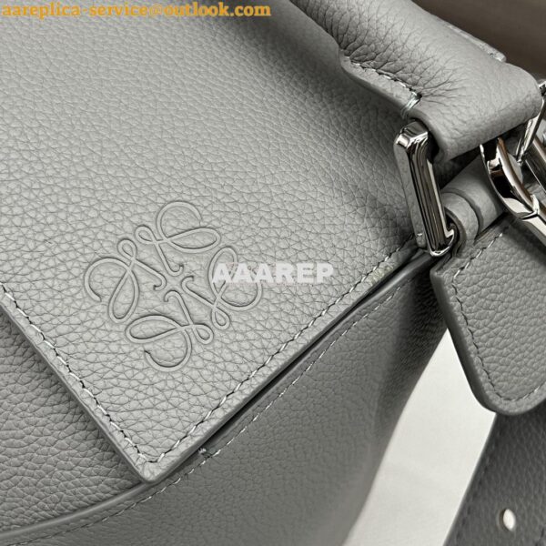 Replica Loewe Medium Puzzle Bag In Soft Grained Calfskin B510P49 Pearl 5