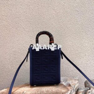 Replica Fendi 8BS051 Mini Sunshine Shopper Bag 8527 Navy Blue