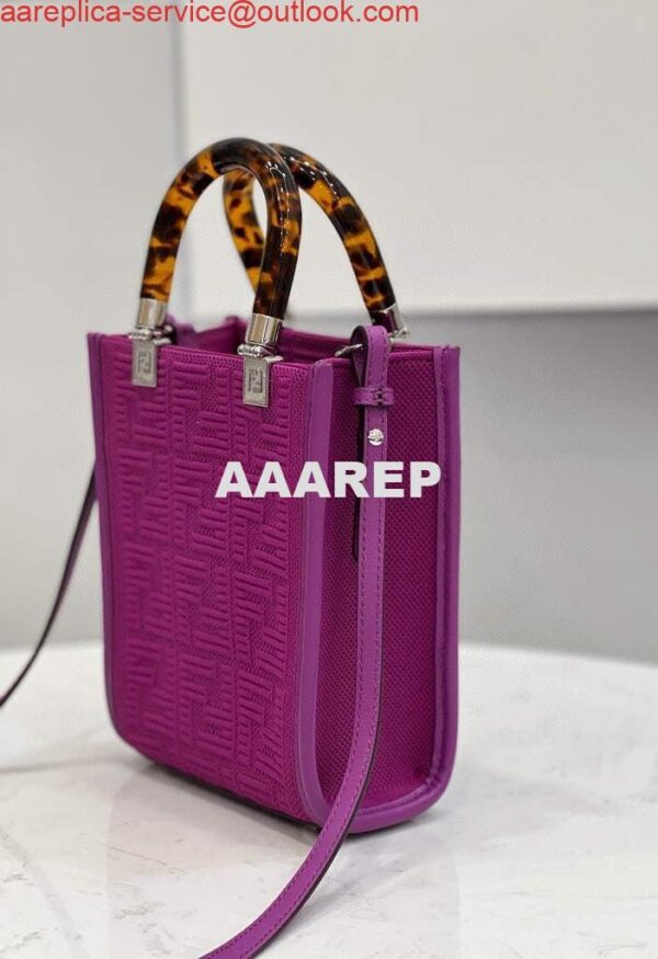 Replica Fendi 8BS051 Mini Sunshine Shopper Bag 8527 Purple 4