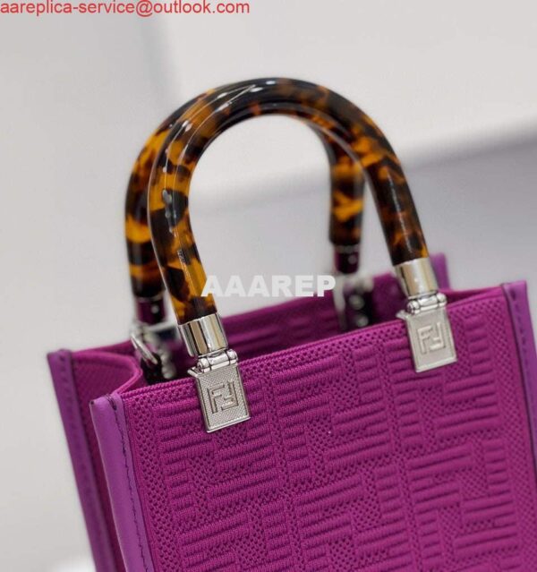 Replica Fendi 8BS051 Mini Sunshine Shopper Bag 8527 Purple 6