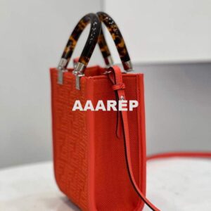 Replica Fendi 8BS051 Mini Sunshine Shopper Bag 8527 Red 2