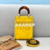 Replica Fendi 8BS051 Mini Sunshine Shopper Leather Bag 8376A Tan