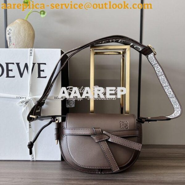 Replica Loewe Mini / Small Gate Dual bag in soft calfskin and jacquard 3