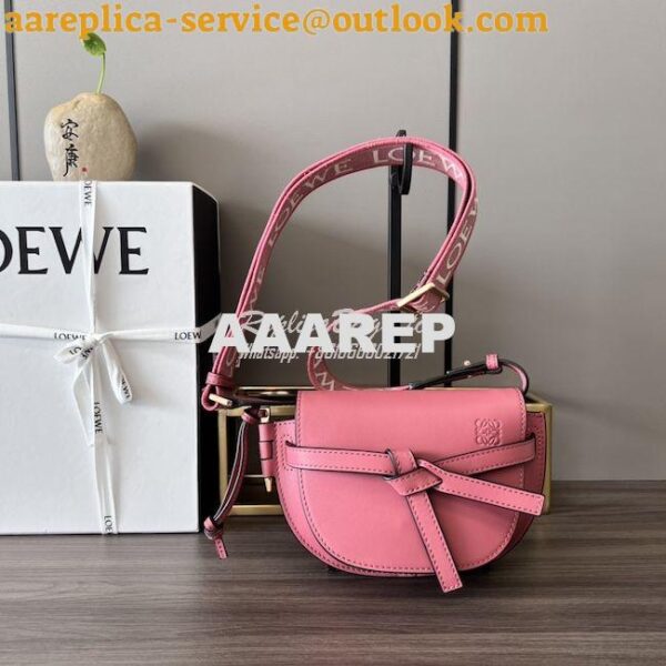 Replica Loewe Mini / Small Gate Dual bag in soft calfskin and jacquard 4