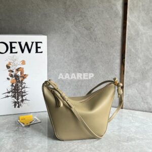 Replica Loewe Mini Hammock Hobo bag in classic calfskin A538G13 Clay G