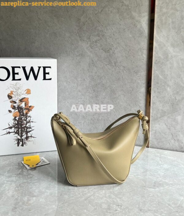 Replica Loewe Mini Hammock Hobo bag in classic calfskin A538G13 Clay G 3