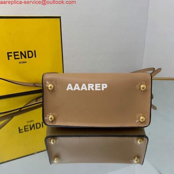 Replica Fendi 8BS054 fendi way small Apricot Leather Bag 10