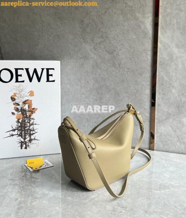 Replica Loewe Mini Hammock Hobo bag in classic calfskin A538G13 Clay G 4