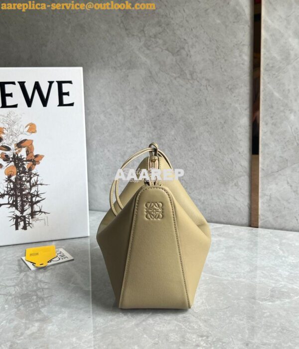 Replica Loewe Mini Hammock Hobo bag in classic calfskin A538G13 Clay G 5