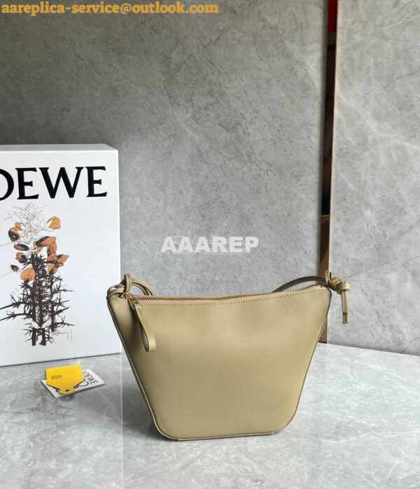 Replica Loewe Mini Hammock Hobo bag in classic calfskin A538G13 Clay G 8