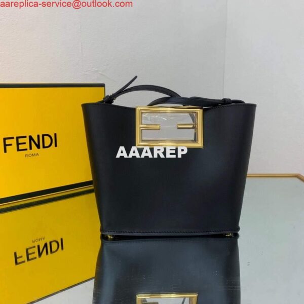 Replica Fendi 8BS054 fendi way small Black Leather Bag 4