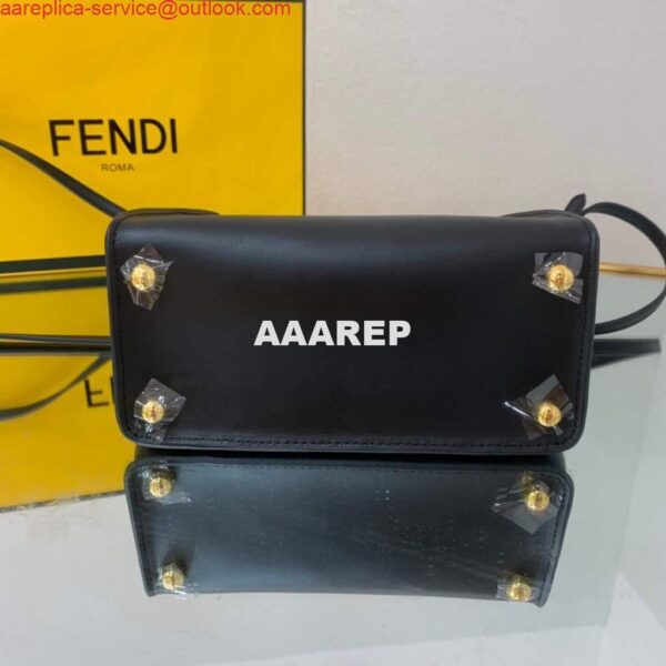 Replica Fendi 8BS054 fendi way small Black Leather Bag 10