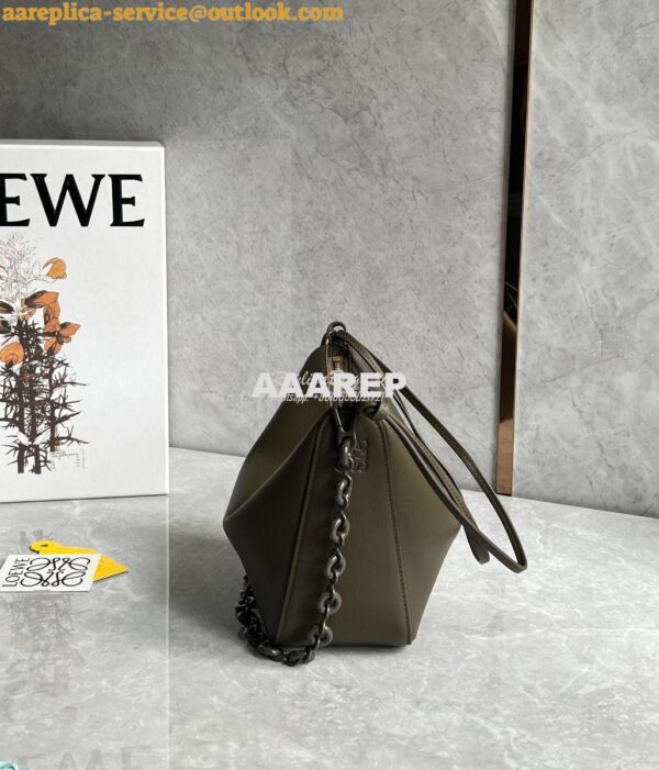 Replica Loewe Mini Hammock Hobo bag in classic calfskin A538G13 Dark K 5