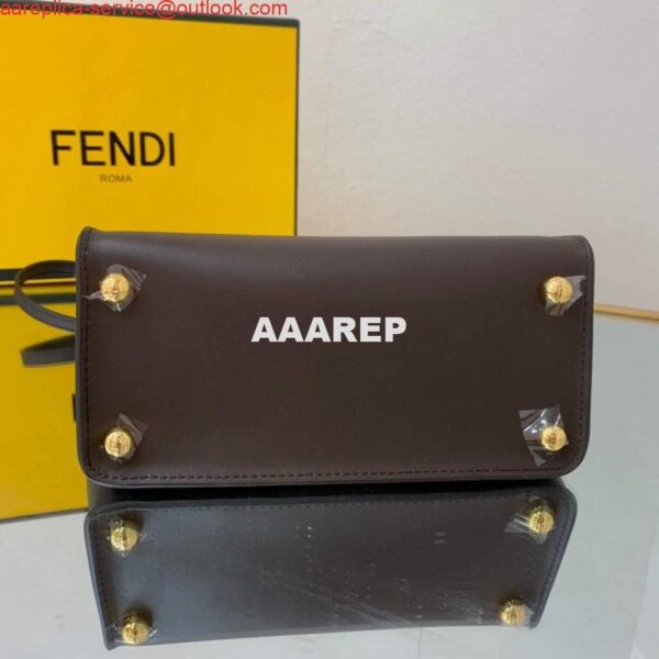 Replica Fendi 8BS054 fendi way small Brown Leather Bag 10