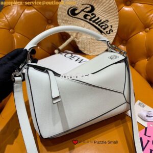 Replica Loewe Puzzle Small Bag 98895 White 2