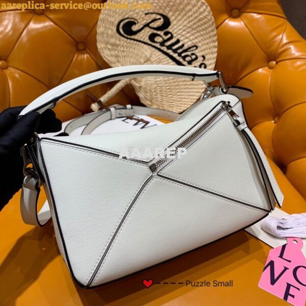 Replica Loewe Puzzle Small Bag 98895 White 5