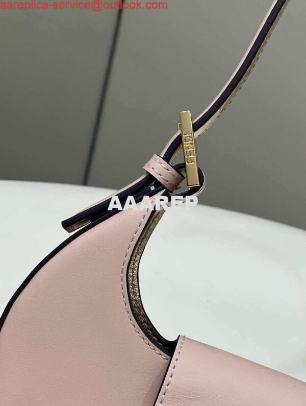 Replica Fendi 8BS065 Fendi Cookie Pink leather mini Croissant bag 8556 8