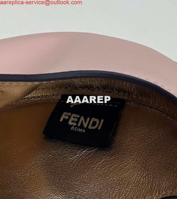 Replica Fendi 8BS065 Fendi Cookie Pink leather mini Croissant bag 8556 9