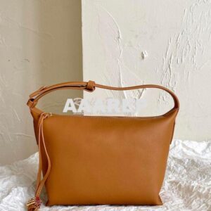 Replica Loewe Small Cubi bag in nappa calfskin Brown A906K75 2