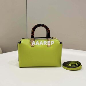 Replica Fendi 8BS067 By The Way Mini Small Boston bag in mint Grass Green leather