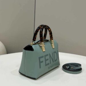 Replica Fendi 8BS067 By The Way Mini Small Boston bag in mint green leather