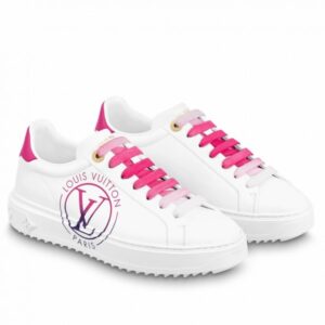 Replica Louis Vuitton Time Out Sneakers with Fuchsia Printed