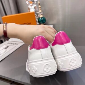 Replica Louis Vuitton Time Out Sneakers with Fuchsia Printed 2