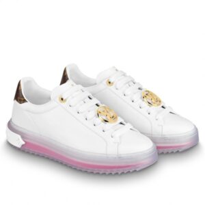 Replica Louis Vuitton Time Out Sneakers With Pink Transparent Rubber