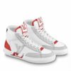 Replica Louis Vuitton White Charlie Sneaker Boots With Green Detail