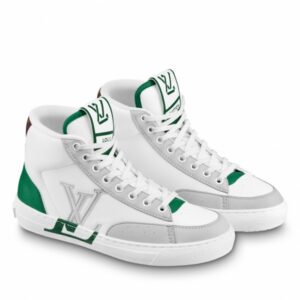 Replica Louis Vuitton White Charlie Sneaker Boots With Vert Detail