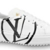 Replica Louis Vuitton White/Black Time Out Sneakers 2