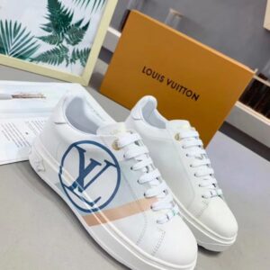 Replica Louis Vuitton White/Blue Time Out Sneakers 2