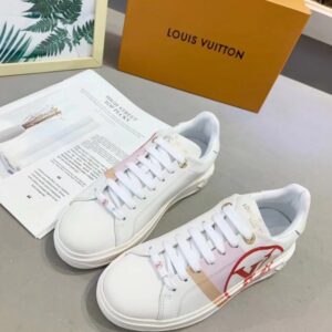 Replica Louis Vuitton White/Red Time Out Sneakers 2