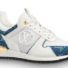 Replica Louis Vuitton Women's Run Away Sneaker Damier Azur