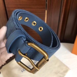 Replica Louis Vuitton Signature 35mm Belt Monogram Denim M0175Q 2