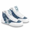 Replica Louis Vuitton Charlie Sneakers In Blue Monogram Denim 2