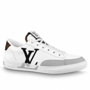 Replica Louis Vuitton Charlie Sneakers In White Leather With Black Detail