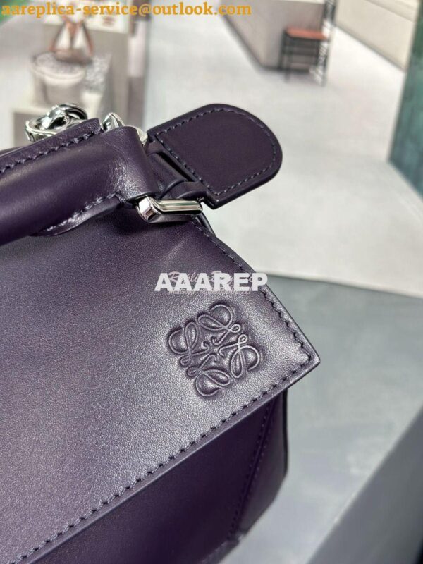 Replica Loewe Small Puzzle bag in Satin Calfskin A510S21XA9 Deep Auber 7