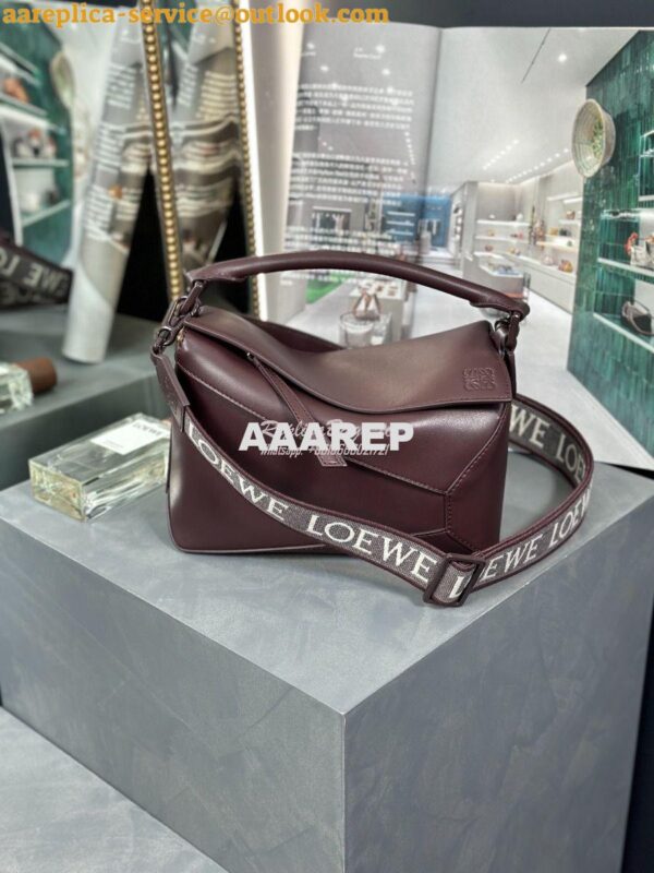 Replica Loewe Small Puzzle Bag In Satin Calfskin With Tonal Coloured H 3