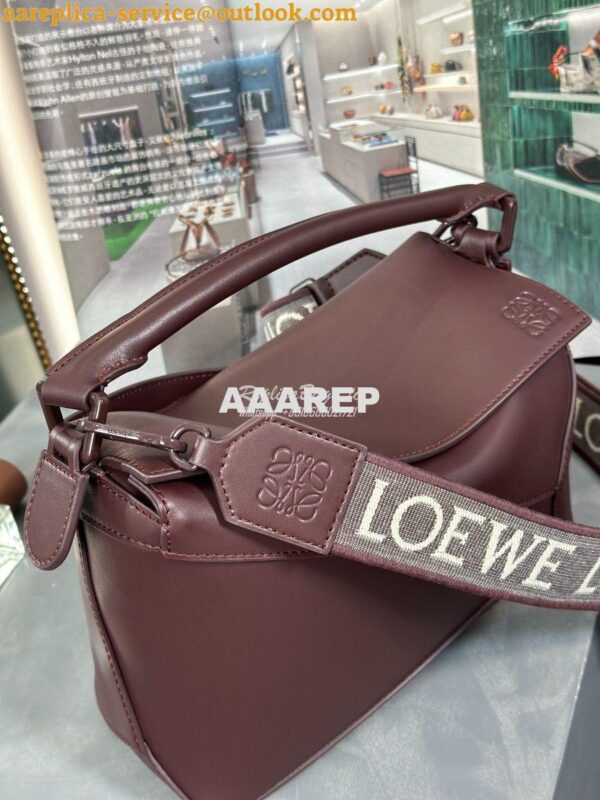 Replica Loewe Small Puzzle Bag In Satin Calfskin With Tonal Coloured H 5