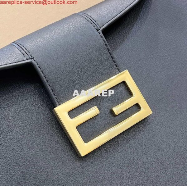 Replica Fendi 8BS069 Fendi Black Leather Croissant bag 8373 6