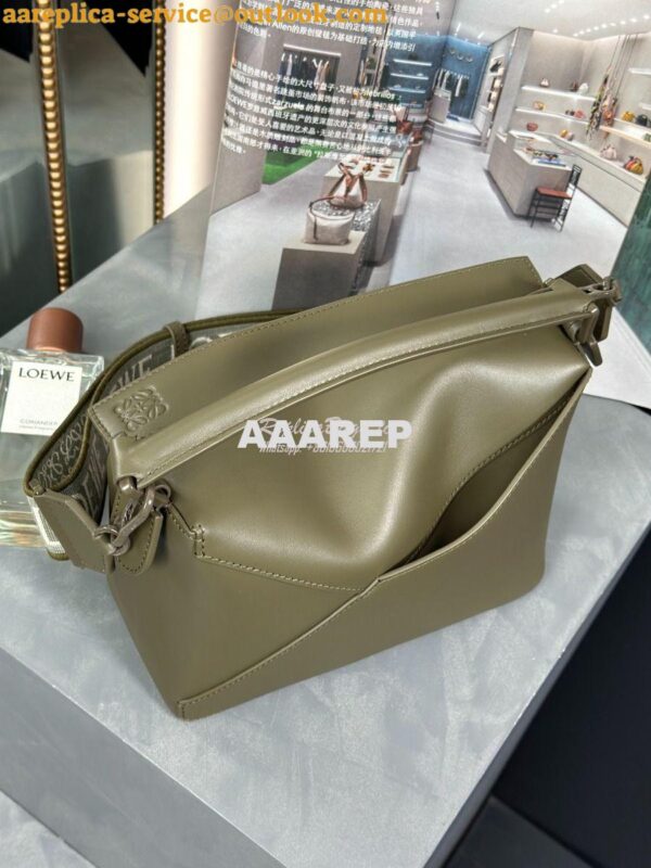 Replica Loewe Small Puzzle Bag In Satin Calfskin With Tonal Coloured H 4