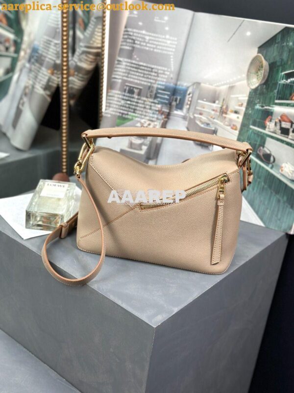 Replica Loewe Small Puzzle Bag In Soft Grained Calfskin A510P60 Sand 4