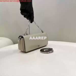 Replica Fendi 8BS072 Fendi First Sight Gray leather mini bag 2