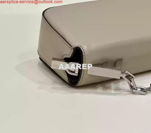 Replica Fendi 8BS072 Fendi First Sight Gray leather mini bag 7