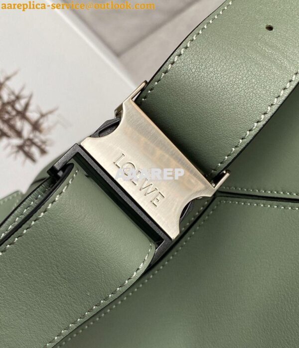 Replica Loewe Small Puzzle Bumbag In Classic Calfskin B510P35 Khaki 7