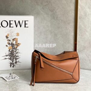 Replica Loewe Small Puzzle Bumbag In Classic Calfskin B510P35 Tan