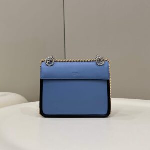 Replica Fendi 8BT286 Kan I F Small Leather Mini Bag Blue