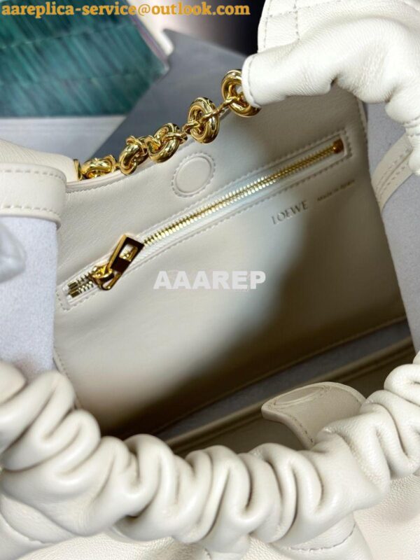 Replica Loewe Small Squeeze Bag In Nappa Lambskin A914NCH White 7